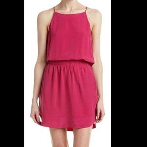 Vix Paula Hermanny Pink Silk Sleeveless Dress